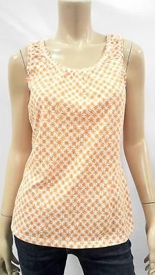 Merona Womens M Cami Tank Top Pull Over Scoop Neck Ruched Geometric CHOP 2JXYz1
