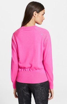 Ted Baker 'Faira' Embellished Shoulder Merino Wool, Silk & Cashmere Sweatshirt