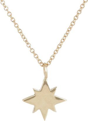 Feathered Soul Pave Diamond & Silver Wishing Star Pendant Necklace-Col