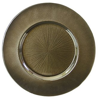 Ten Strawberry Street Metallic Bronze Glass Charger Plate