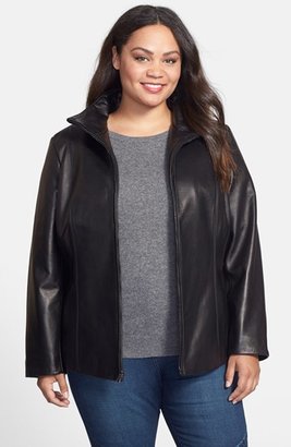 Gallery Leather Scuba Jacket (Plus Size)