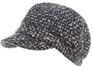 J by Jasper Conran Designer black chunky tweed cap