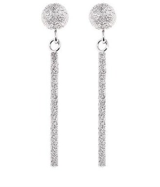 Carolina Bucci White-gold sparkly Magic Wand earrings