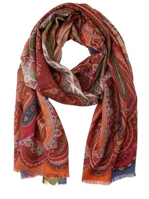 Etro Dhely Wool & Silk Blended Scarf