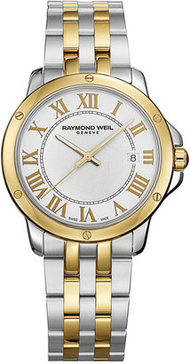 Raymond Weil Watch, Men's Swiss Tango Two-Tone Stainless Steel Bracelet 39mm 5591-STP-00308