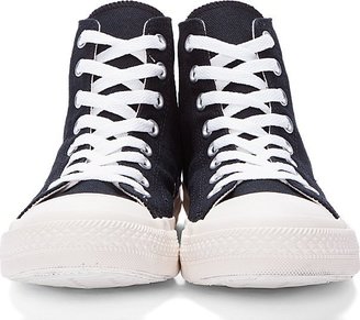 Comme des Garcons Play Black High-Top Canvas Sneakers