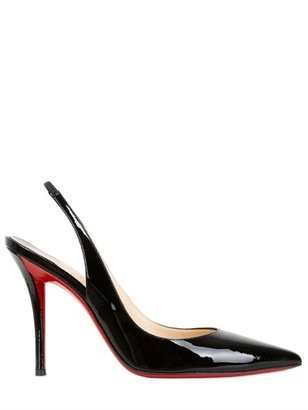 Christian Louboutin 100mm Apostrophy Patent Slingback Pumps