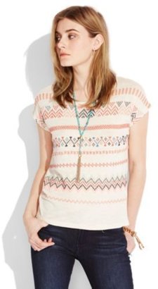 Lucky Brand Neon Embroidered Tee