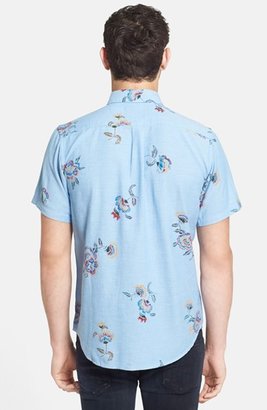 Obey 'Patton' Short Sleeve Floral Print Woven Shirt
