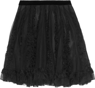 RED Valentino Appliqué tulle skirt