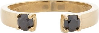 Black Diamond Loren Stewart & Gold Double Split Ring-Colorless