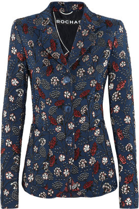 Rochas Floral-jacquard jacket