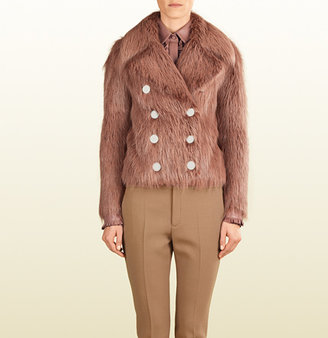 Gucci Double-Breasted Fur Jacket