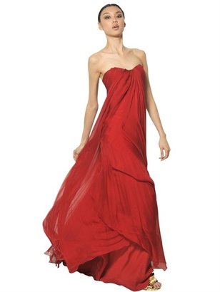 Alexander McQueen Multi Layer Silk Chiffon Dress