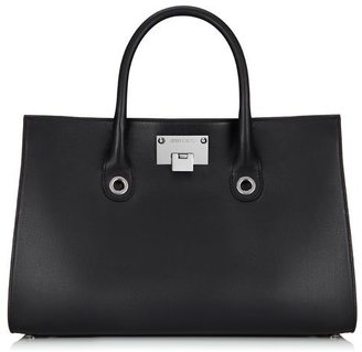 Jimmy Choo Riley  Smooth Leather and Suede Tote Bag