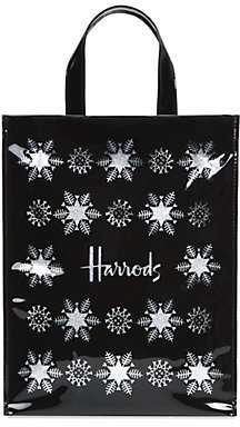 Harrods Medium Glitter Snowflake Shopper Bag