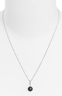 Mikimoto Diamond & Black South Sea Cultured Pearl Pendant Necklace