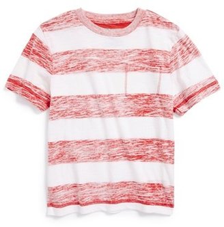 Tucker + Tate 'Rex' Reverse Print Stripe Slub T-Shirt (Big Boys)