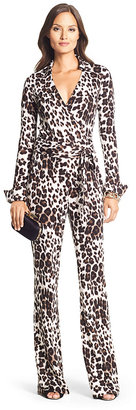 Diane von Furstenberg Silk Jersey Wrap Jumpsuit
