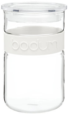 Bodum Presso Glass Storage Jar, 0.6L, White