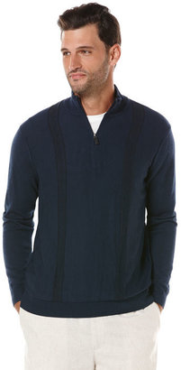 Cubavera 1/4 Zip Panel Sweater