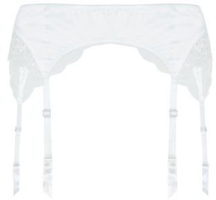 New Look White Satin and Lace Suspender