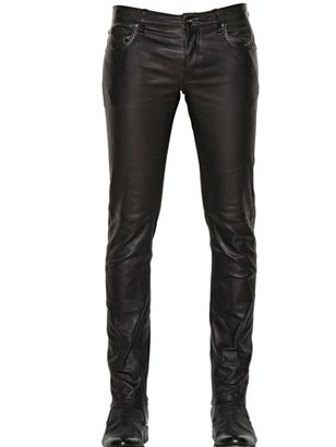John Varvatos Stretch Nappa Leather Trousers