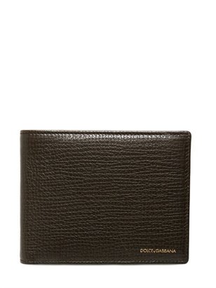Dolce & Gabbana Grained Calf Leather Coin Pocket Wallet