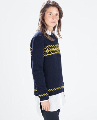 Zara 29489 Jacquard Sweater