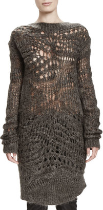 Rick Owens Lupetto Lungo Mohair/Silk Sweater
