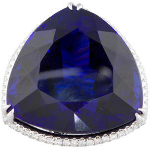 67.52ctw Tanzanite and Diamond Ring