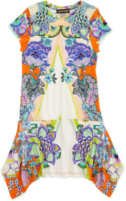 Roberto Cavalli Printed Drop-Waist Jersey Dress, 2-6