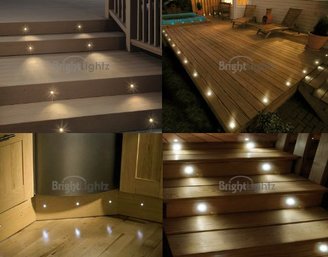 Set Of 10 Waterproof Led Warm White Deck Lights / Decking / Plinth / Kitchen Lighting Set ** High Quality Lights **