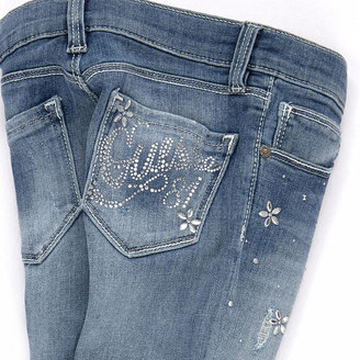 GUESS Skinny fit stone-washed blue jeans