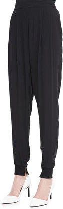 Eileen Fisher Silk Ankle Pants with Cuffs, Petite