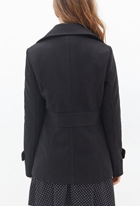 Forever 21 Double-Breasted Woven Coat
