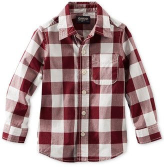 Osh Kosh Little Boys' Long-Sleeve Checked Shirt