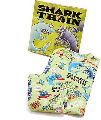 Victoria's Secret Toddler's & Little Boy's Three-Piece "Shark Train" Pajamas and Book Set