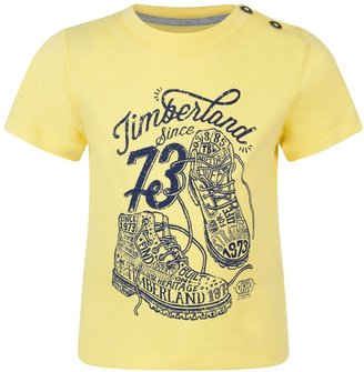 Timberland Baby Boys Yellow Boots Print Top