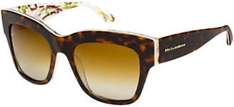 Dolce & Gabbana DG4231 Polarised Square Frame Sunglasses, Tortoiseshell