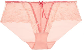 Elle Macpherson Intimates Dentelle low-rise lace and stretch-mesh briefs