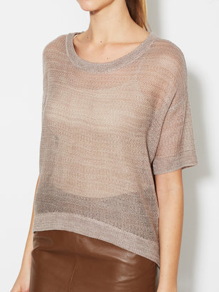 Design History Open Knit Combination Top