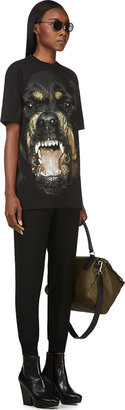 Givenchy Black Big Rottweiler Print T-Shirt