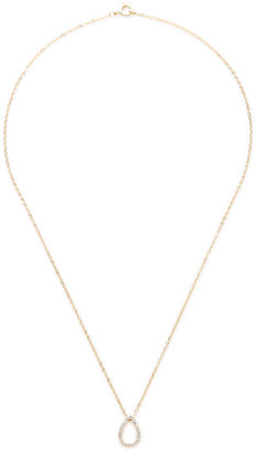 Yellow Gold & Diamond Pear Shape Pendant Necklace