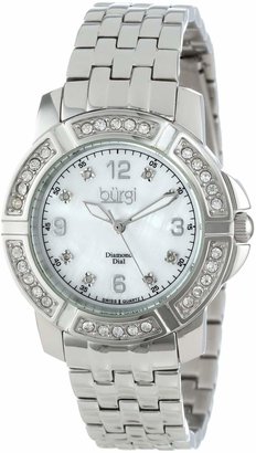 Burgi Women's BUR069SS Stainless Steel Diamond Bracelet Watch