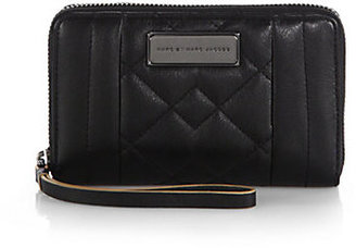 Marc by Marc Jacobs New Q Wingman Quilted Leather Phone Wristlet