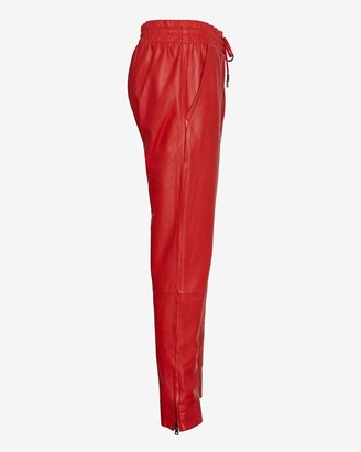 Ohne Titel Leather Track Pant: Red
