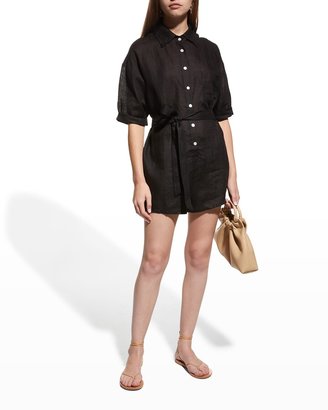 Vitamin A Playa Coverup Button-Front Romper