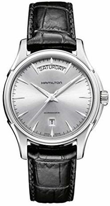 Hamilton Men's Jazzmaster H32505751 Black Leather Swiss Automatic Watch with Dial
