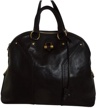 Saint Laurent Brown Leather Handbag Muse